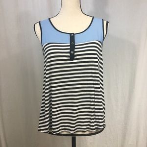 Anthropologie Striped Blouse Size Large